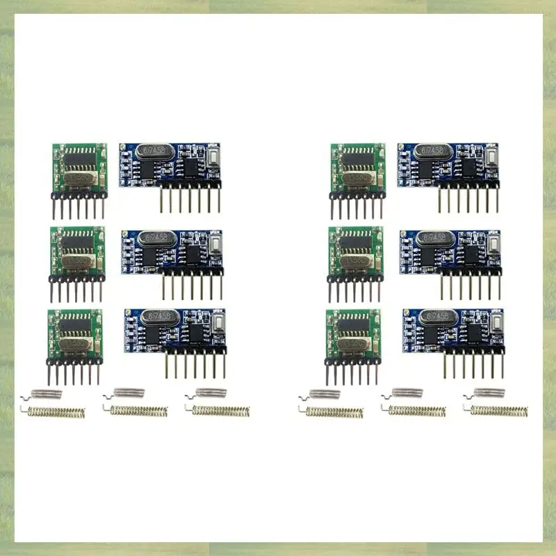 N15R-2X Wireless RX480E-4WQB 433Mhz RF Module Transmitter And Receiver 3 Sets 4 Channel Output Link Kit For Remote Control