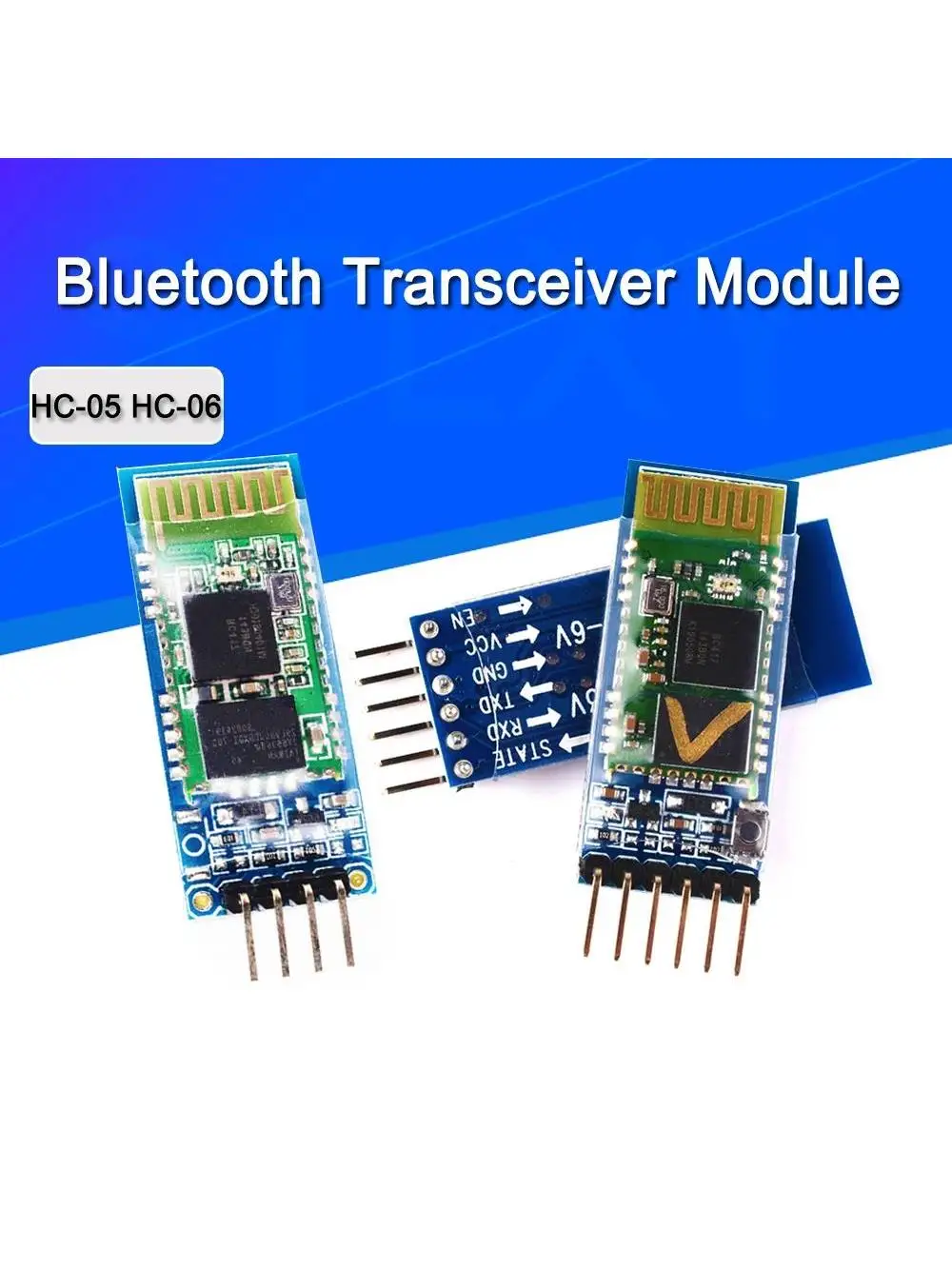 HC-05 HC05 Moduł bezprzewodowy dla rduino Serial 6 Pin Bluetooth / HC-06 4 Pin RF Odbiornik Transceiver Moduł RS232 Master Slave — zdjęcie 2