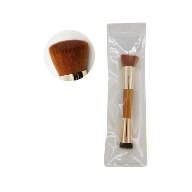 Single Professional Makeup Brush Double Head Wooden Handle Loose Powder Blush Brush Foundation Brush Shadow Brushes Beauty Tool