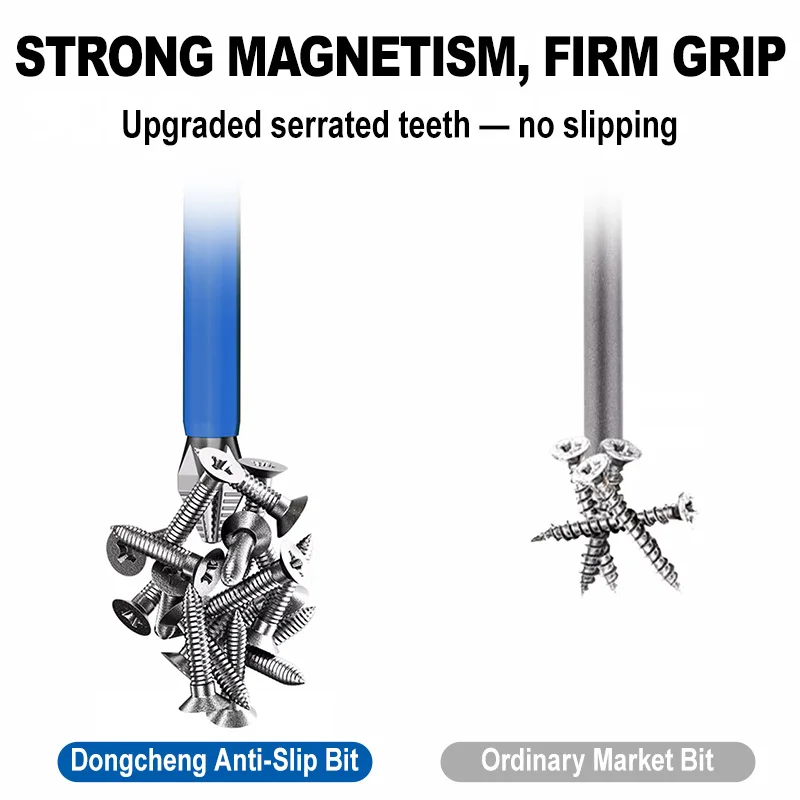 Phillips Anti-Slip Magnetic Screwdriver Bit S2 Steel 1/4 Hex Shank for Furniture Cabinet Assembly Work 25 50 65 70 90 150mm