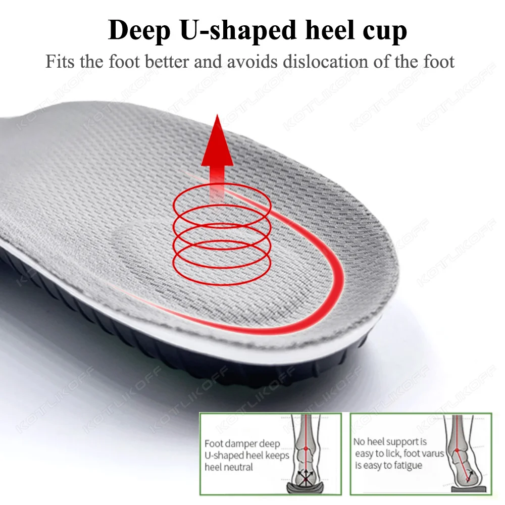 Premium Orthopedic Insoles For Feet Soft Elastic Shock Absorption Breathable Health Sole Pad Sport Arch Support Feet Pain Care