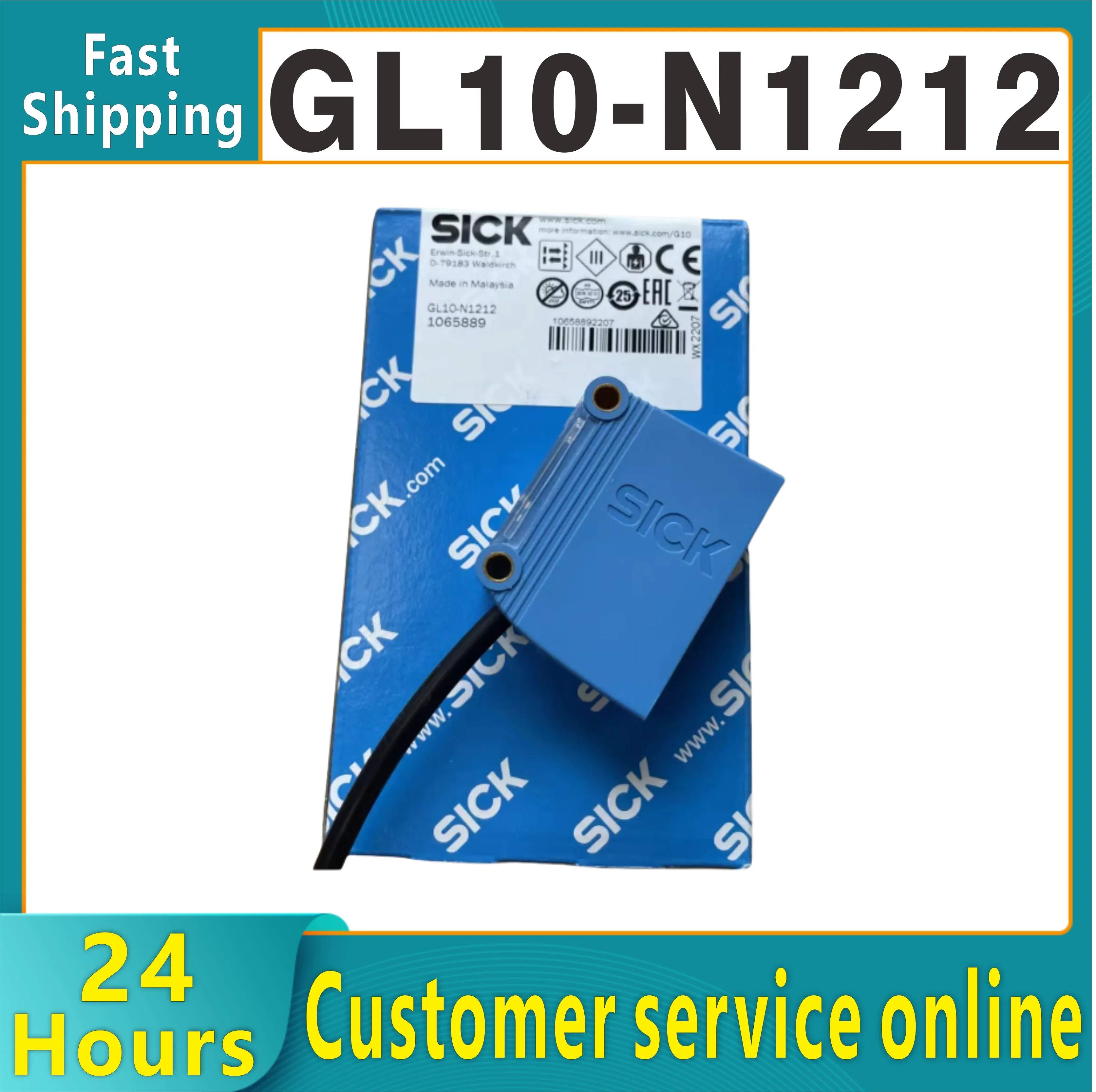 

Оригинальный фотоэлектрический датчик зеркального отражения GL10-N1212, номер заказа: 1065889