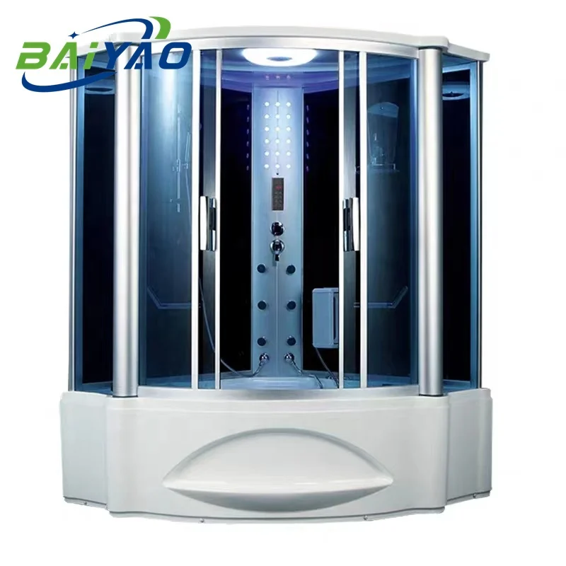 

Hot Sale Solid Wood 2 Person Dry Steam Sauna Room Bathroom Personal Steam Showers Cabinet With Bath Tub