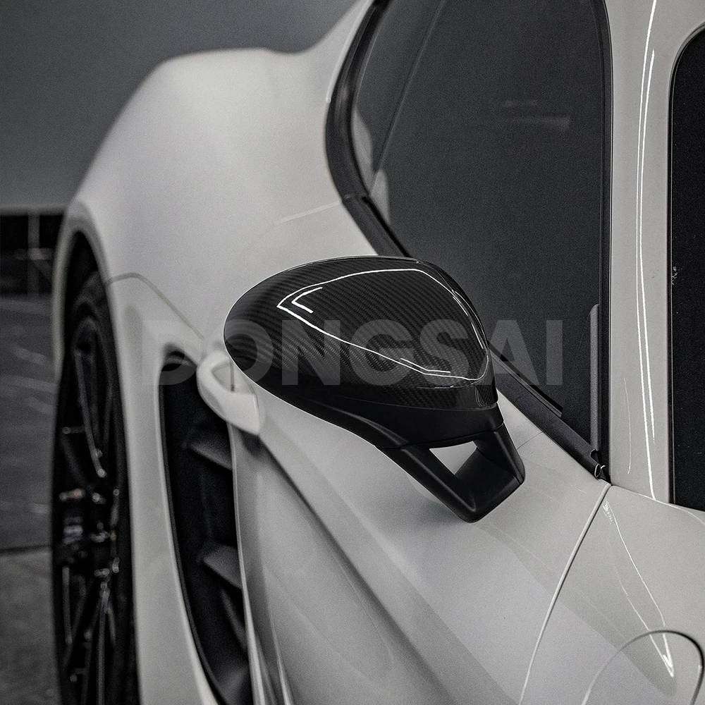 Left Hand Drive 982 OEM Style Prepreg Carbon Fiber Mirror Cover for Porsche 718 Boxster/Cayman 2016+