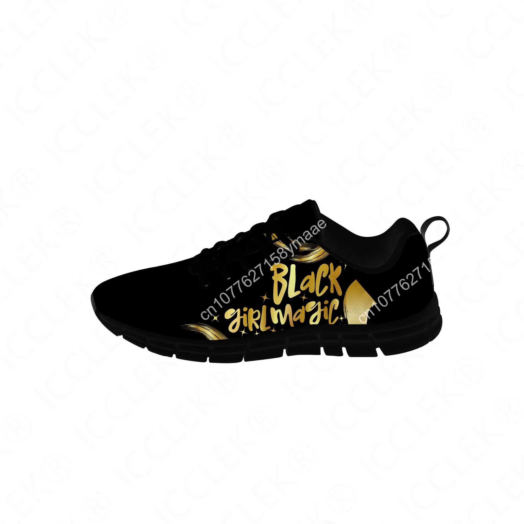 Black Girl Magic Low Top Sneakers Mens Womens Teenager Casual Shoes Canvas Running Cloth Shoes Cosplay 3D Print Lightweight shoe