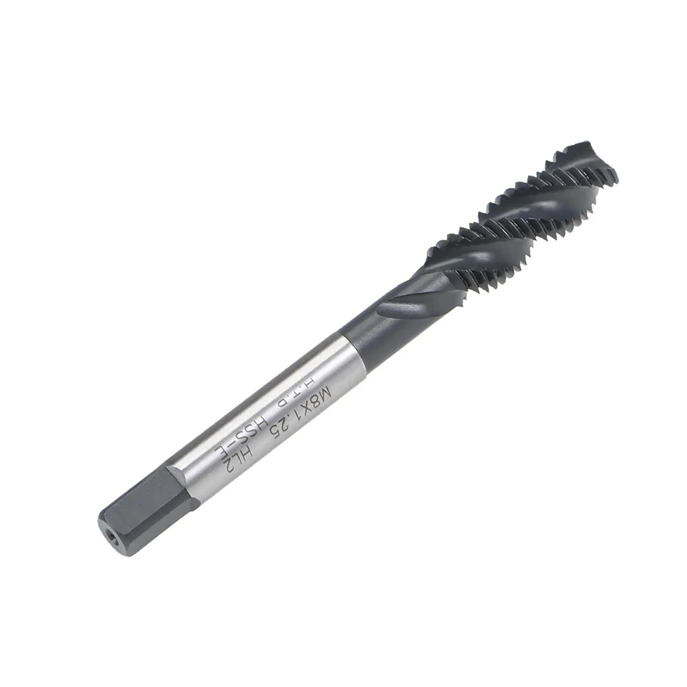 M8 X 1.25 Spiral Flute Tap Spiral Fluted Tap Upward Chip Removal High Speed Steel Tools Metric Spiral Flute Tap