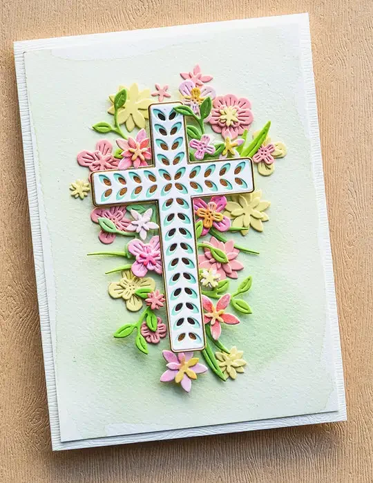 BirchPress Design Floral Cross Layer Set Dies 2024 New Templates DIY Scrapbooking Paper Making Crafts Cuts