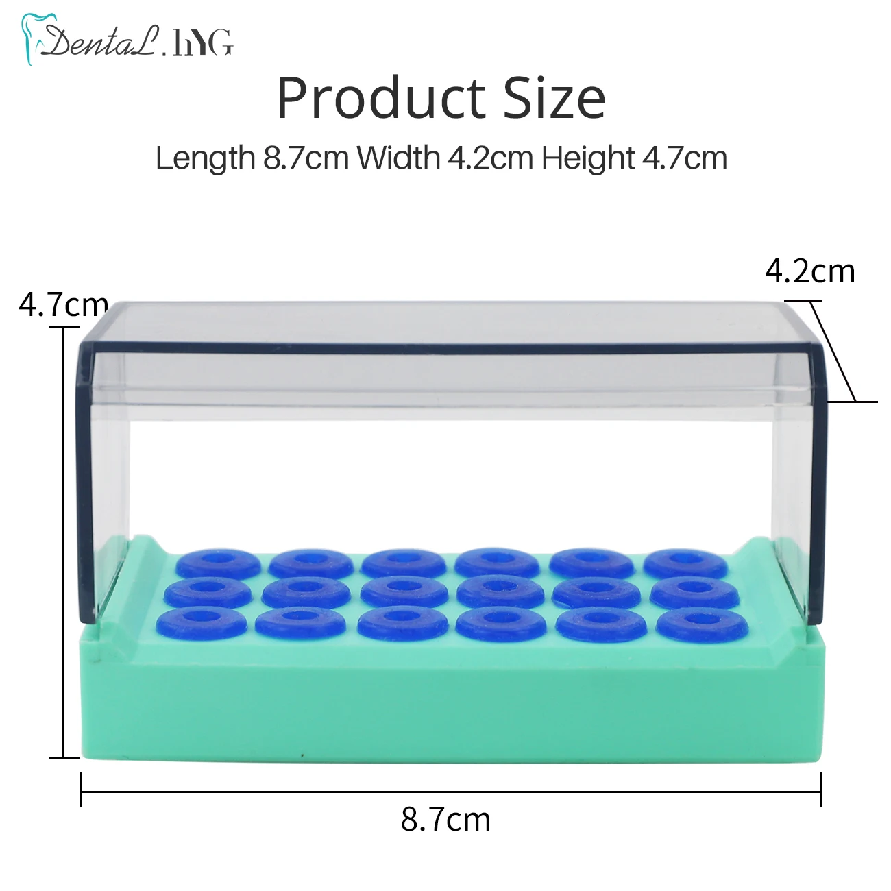 2 PCS High Quality 18 Holes Endo Box For RA Diamond Bur Repair Box Planting Endodontic Box Rubber Diamond Polishers Dental Tool