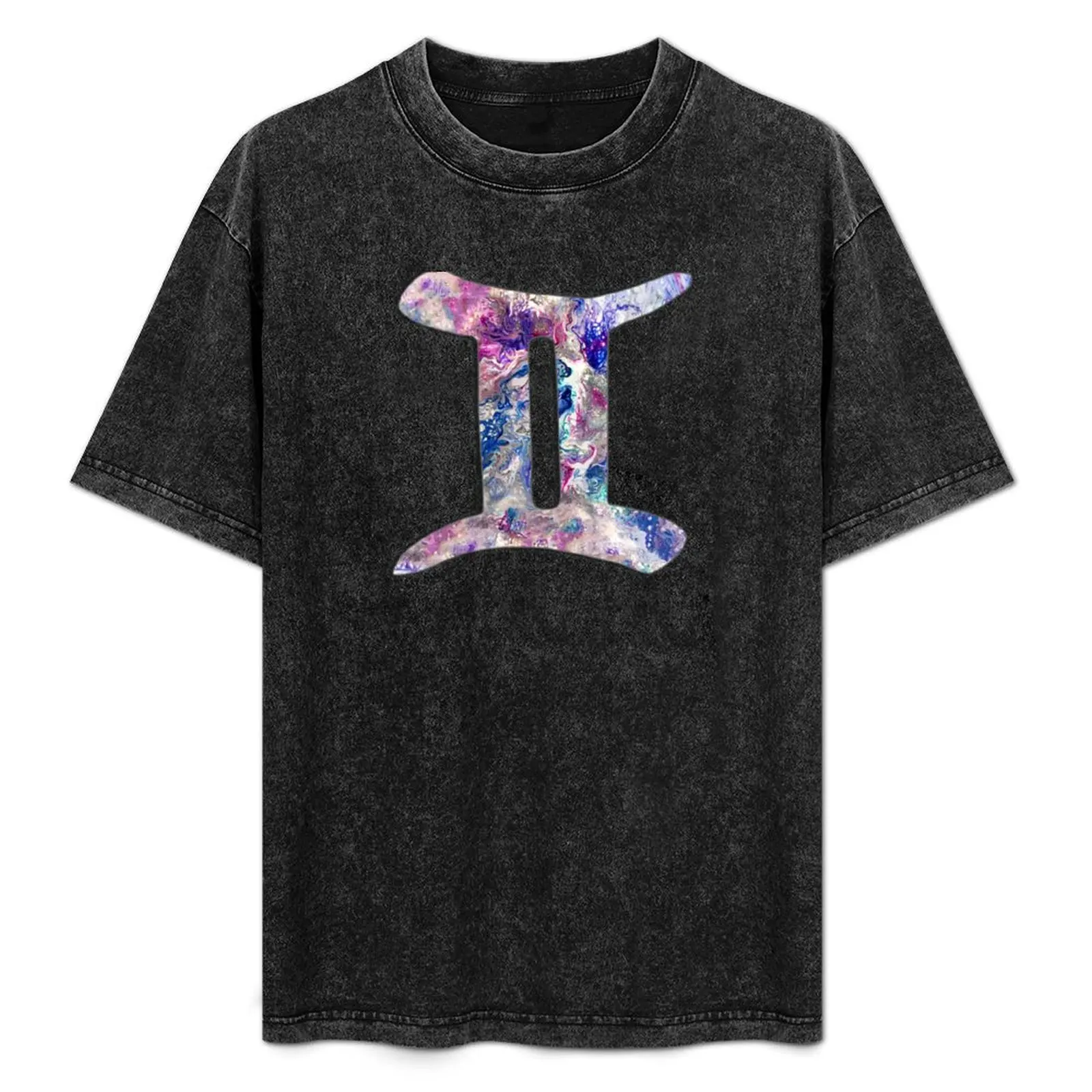 Gemini Zodiac Symbol Air Design T-Shirt Odor Resistant Short Sleeve Top