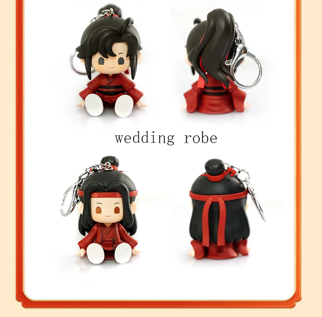 Original Genuine Wei Wuxian Lan Wangji 6CM Pendant Anime Character Q Version Model Collectible Toys Holiday Gift