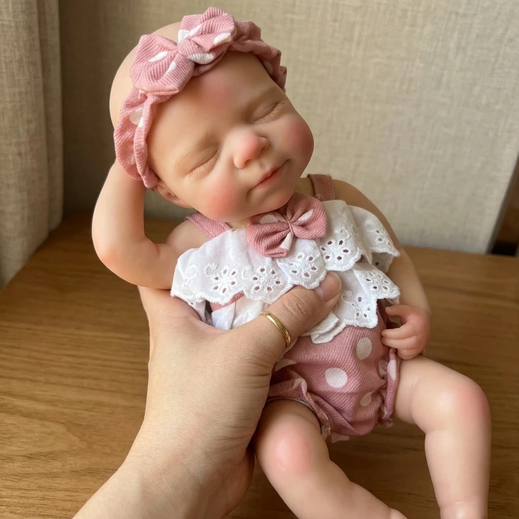 13 Inch Pascale Full Body Silicone Reborn Doll, Bald Fair Skin, Realistic Hand-Painted Waterproof Collectible Ornament for  Birt