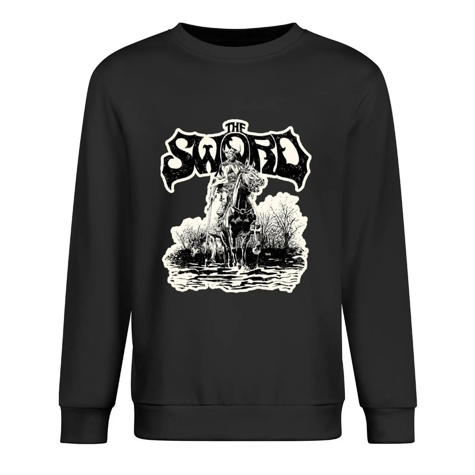 

Beautiful Model Horse Knight With White Wolf Awesome For Movie Fans Pullover aesthetic clothing men's coat sweatshirts for men