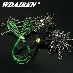 20 Pcs/lot Fishing Wire Line Leash Lure Fishhook Line Trace Wire Leader Swivel Snap Spinner Shark Spinning Expert Tackle
