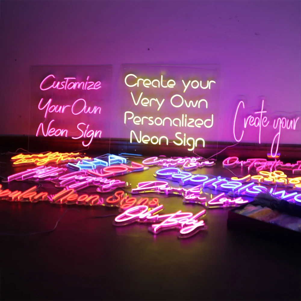 

Custom LED Personalized Neon Signs Wedding Bedroom Walls Decor Home Anniversary Birthday Party Game Room Decorative Neon Signs