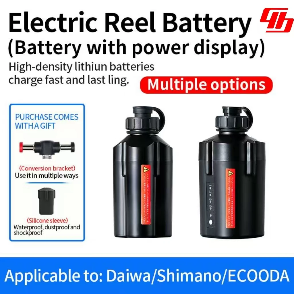 

Sea Fishing Electric Reel Battery 14.8V Waterproof Lithium Battery display and no display 5000mAh for SHIMANO DAIWA ECOODA
