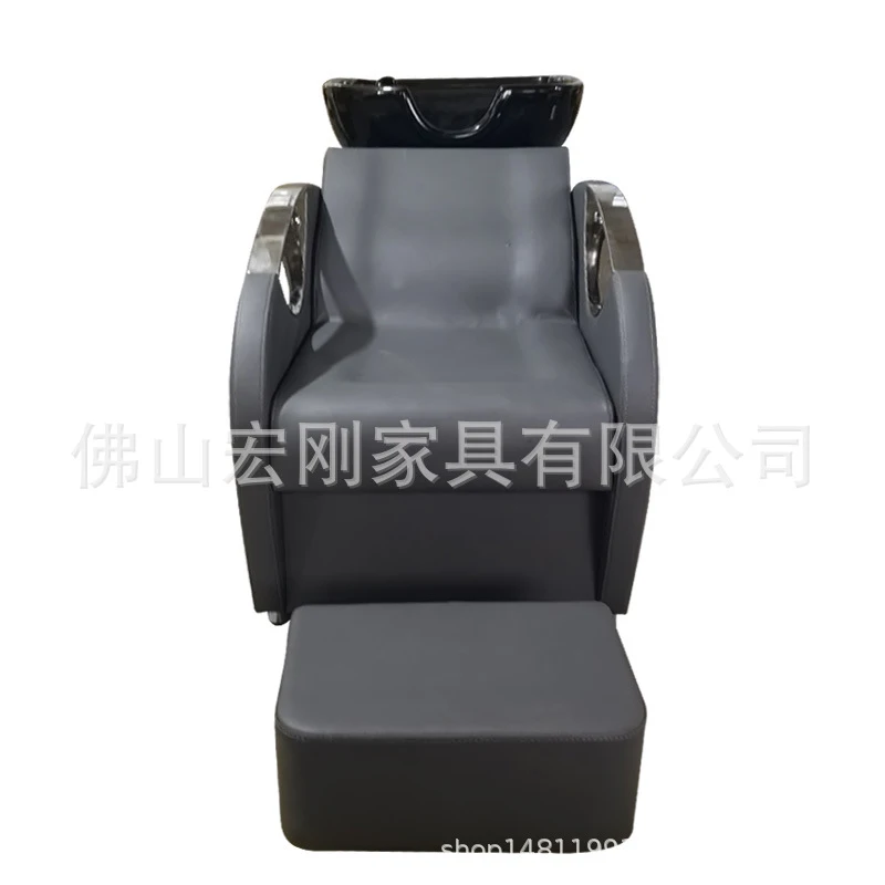 

Модные полулежачие кресла-мойки для парикмахерских, напрямую от производителя, элитные салонные мойки-кровати, легкая роскошь и простота