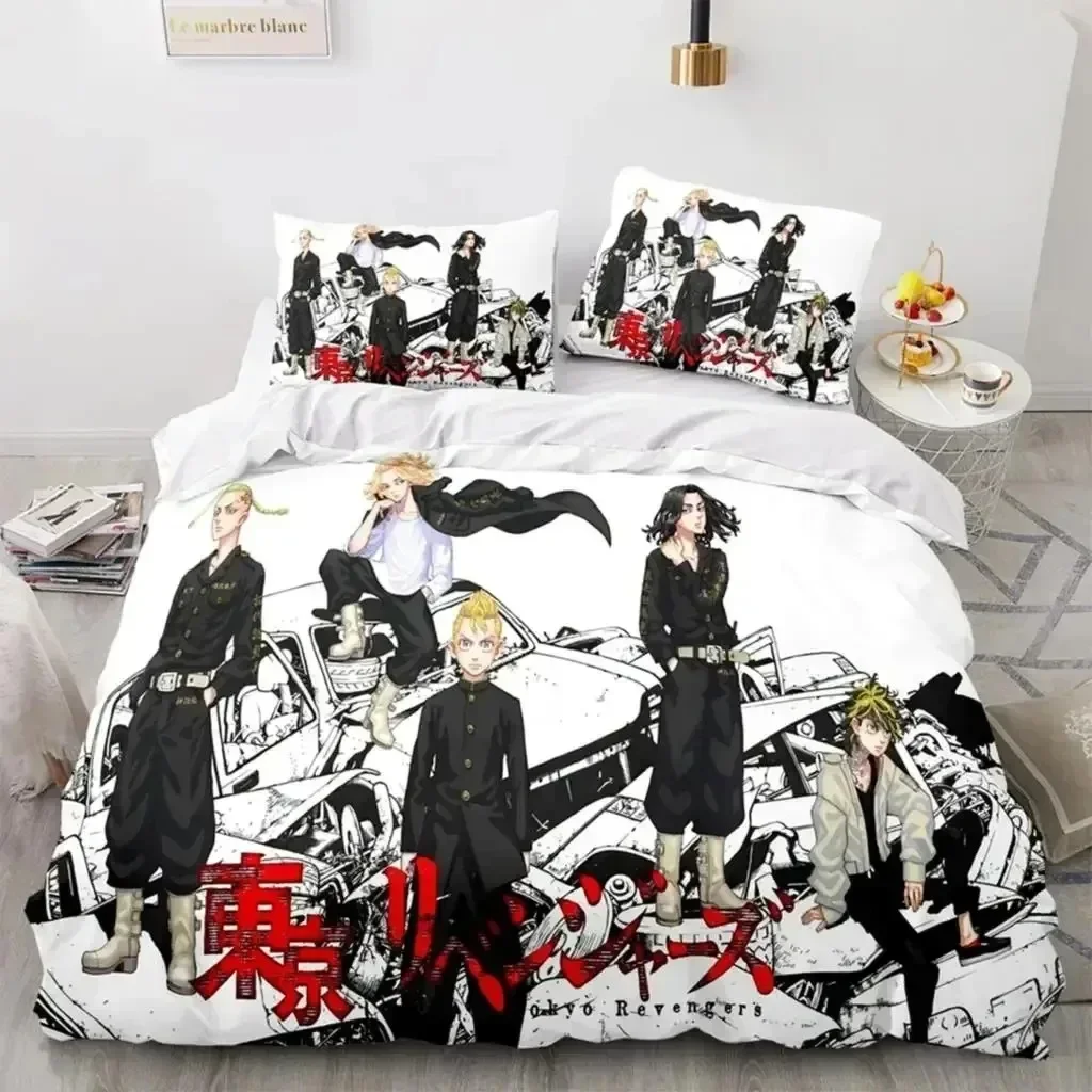 Anime Tokyo Revengers Ryuguuji Ken Sano Manjiro Duvet Cover Cartoon Bedding Sets Bed Set  Quilt Comforter Covers Home Textiles