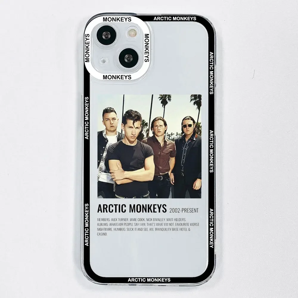 Fashion Arctic Monkeys Phone Case for IPhone 14 12 Mini 13 15 16 Pro MAX XS XR 7 X 8 Plus SE2 Clear Soft Fundas Iphone 11 Cover