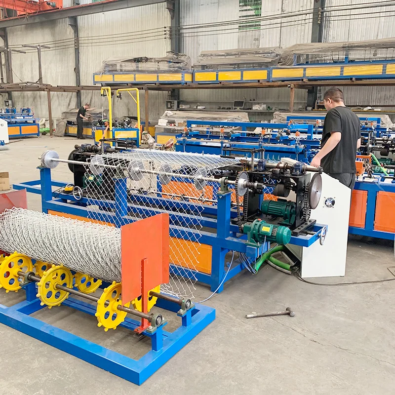 Fully Automatic Chain Link Fence Making Machine Diamond Mesh Weaving Equipment Customized