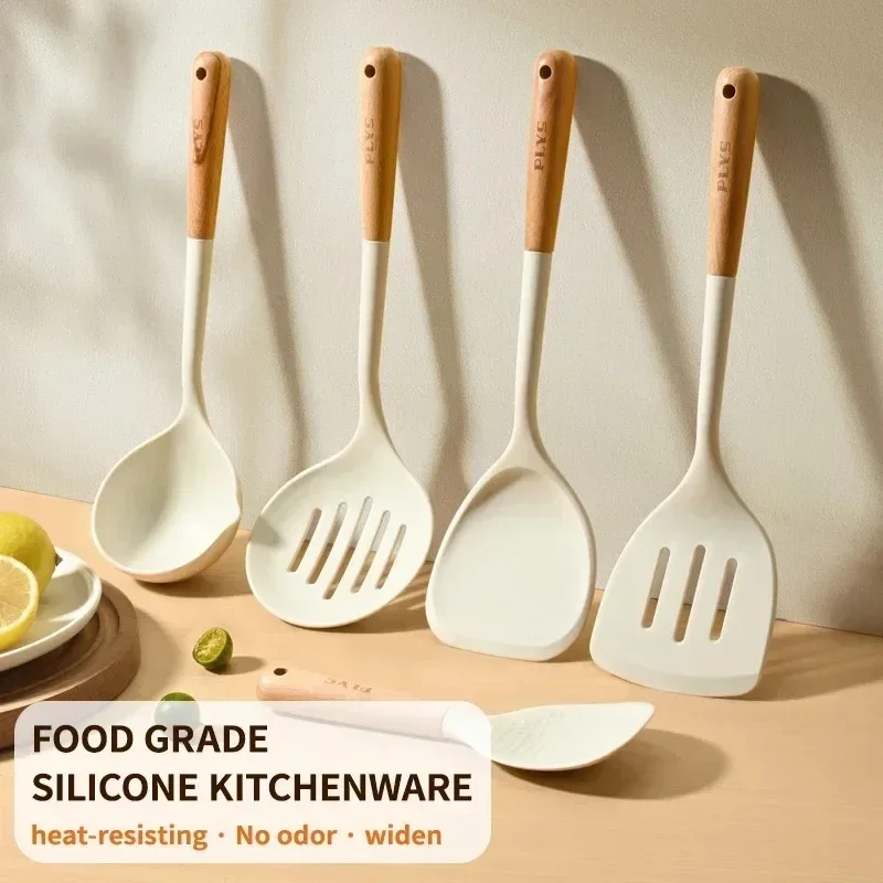 Silicone spatula set stir-fry spatula non-stick pan special high temperature resistant soup spoon funnel spoon TB9195