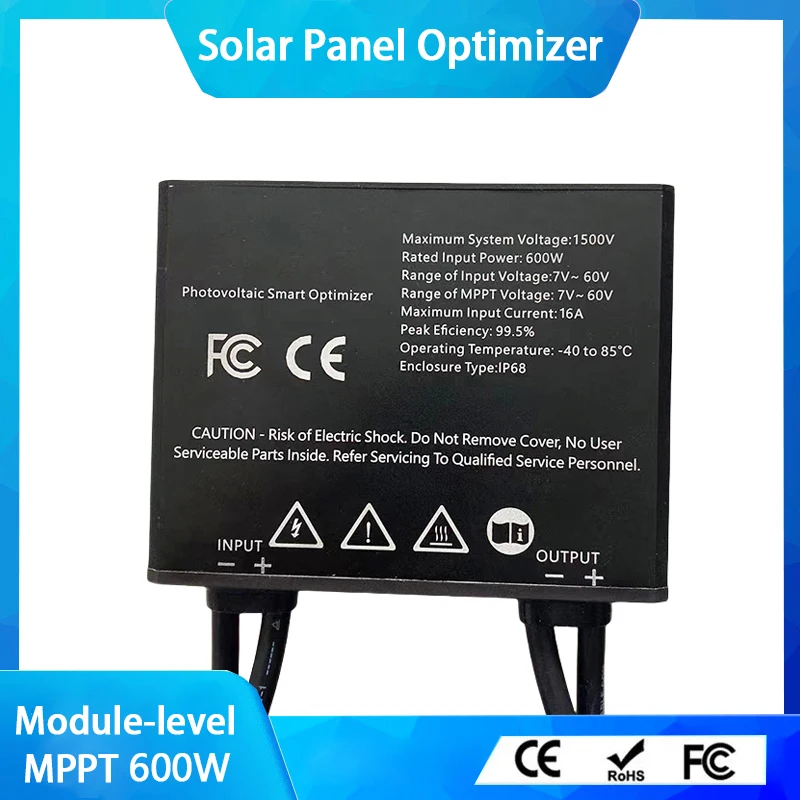 600W MPPT Power Optimizer Solar PV optimization efficiency boosting module to solve the power drop caused by occlusion, metal sh