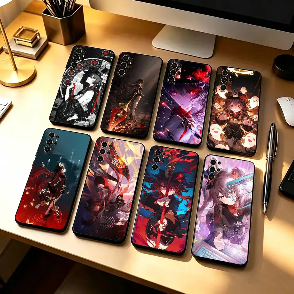 Hot Game GI Hu Tao  Shockproof Soft Case For Samsung S26,21,22,23,24,25,20,10,9,Ultra,Plus,Fe, Lite