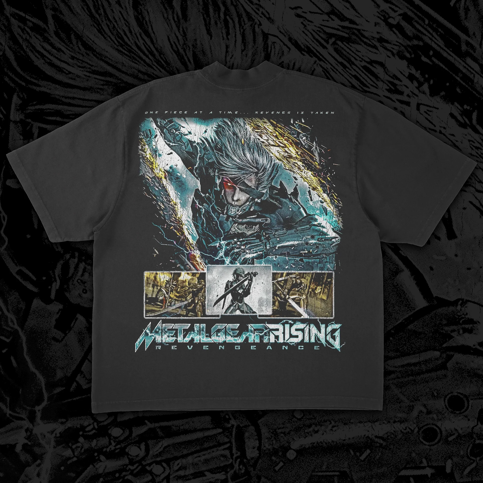 Metal Gear Rising-REVENGENCE Camiseta de manga corta estampada, camiseta holgada cómoda de algodón de verano para hombres y mujeres