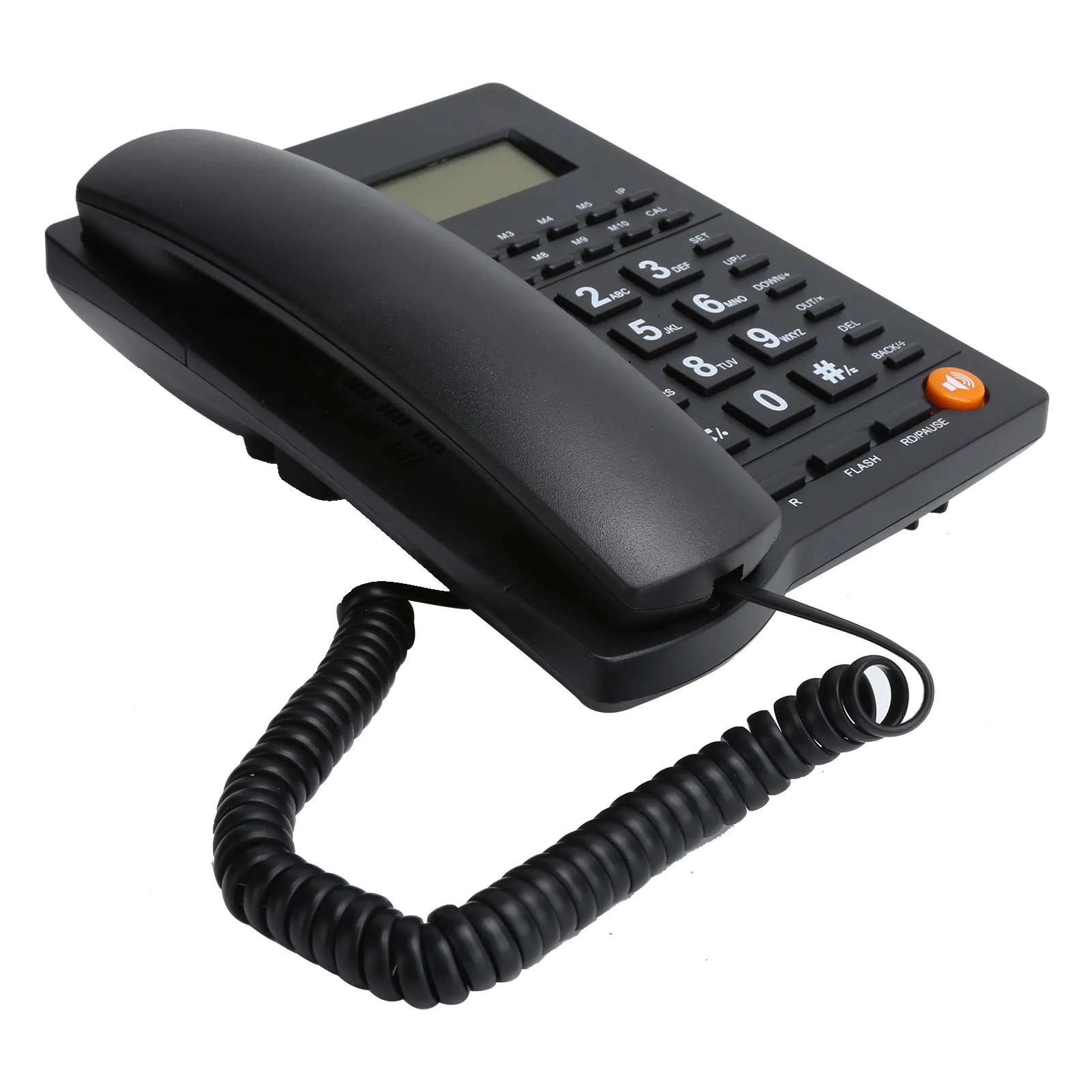 هاتف سلكي لسطح المكتب مع وظيفة معرف المتصل ، زر كبير ، هاتف أرضي ، هاتف ثابت سلكي للفنادق والمكاتب والأعمال
