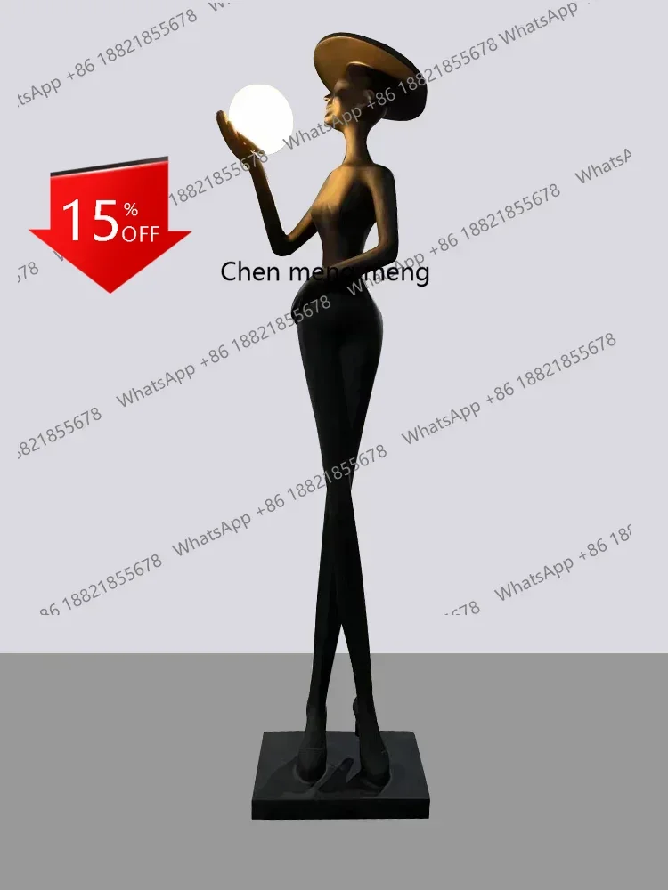 Asmt49Humanoid sculpture floor lamp creativity, exhibition hall hotel sales office character ornament