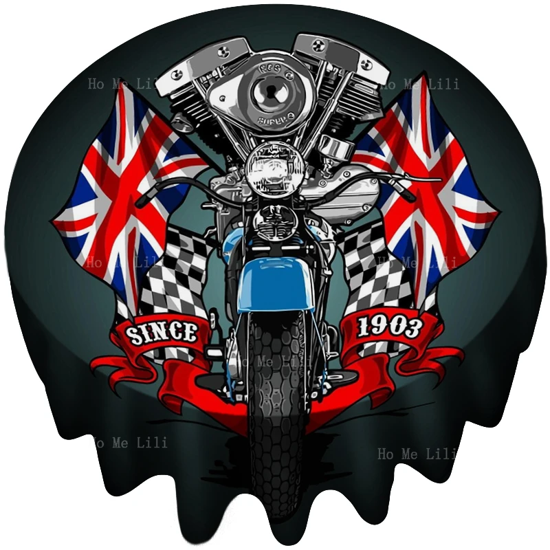 Vector Art For Graphic Design Of Bike Templates For Motorbike Enthusiasts Round Tablecloth Decorated The Kitchen