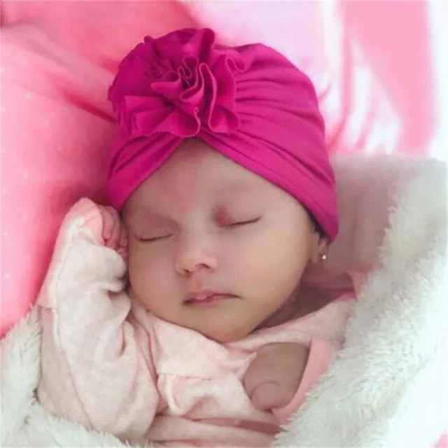 Modna czapka dziecięca Solidny turban Elastyczne czapki dla dziewczynek Akcesoria dla niemowląt