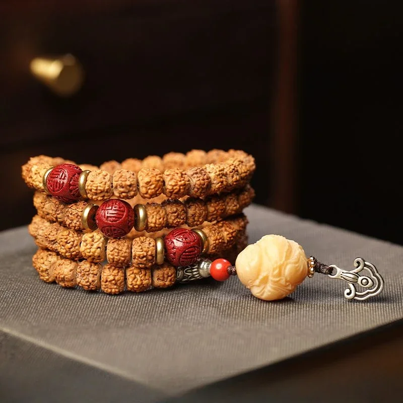 Tibetan Legend Small Jingang Bodhi Rosary Bracelet Women's Men's Couple Multi-Circle Hand Toy Bracelet Niche Buddha Beads