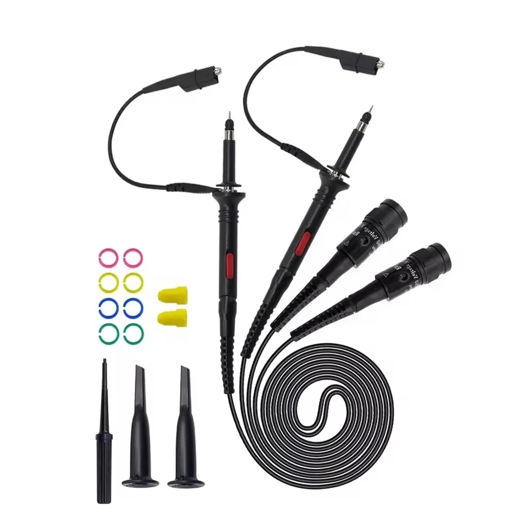 Cleqee P2060 P2100 P2200 DC 60MHz 100MHz 200MHz X1/X10 Oscilloscope Probe For Tektronix HP BNC Test Lead Kit