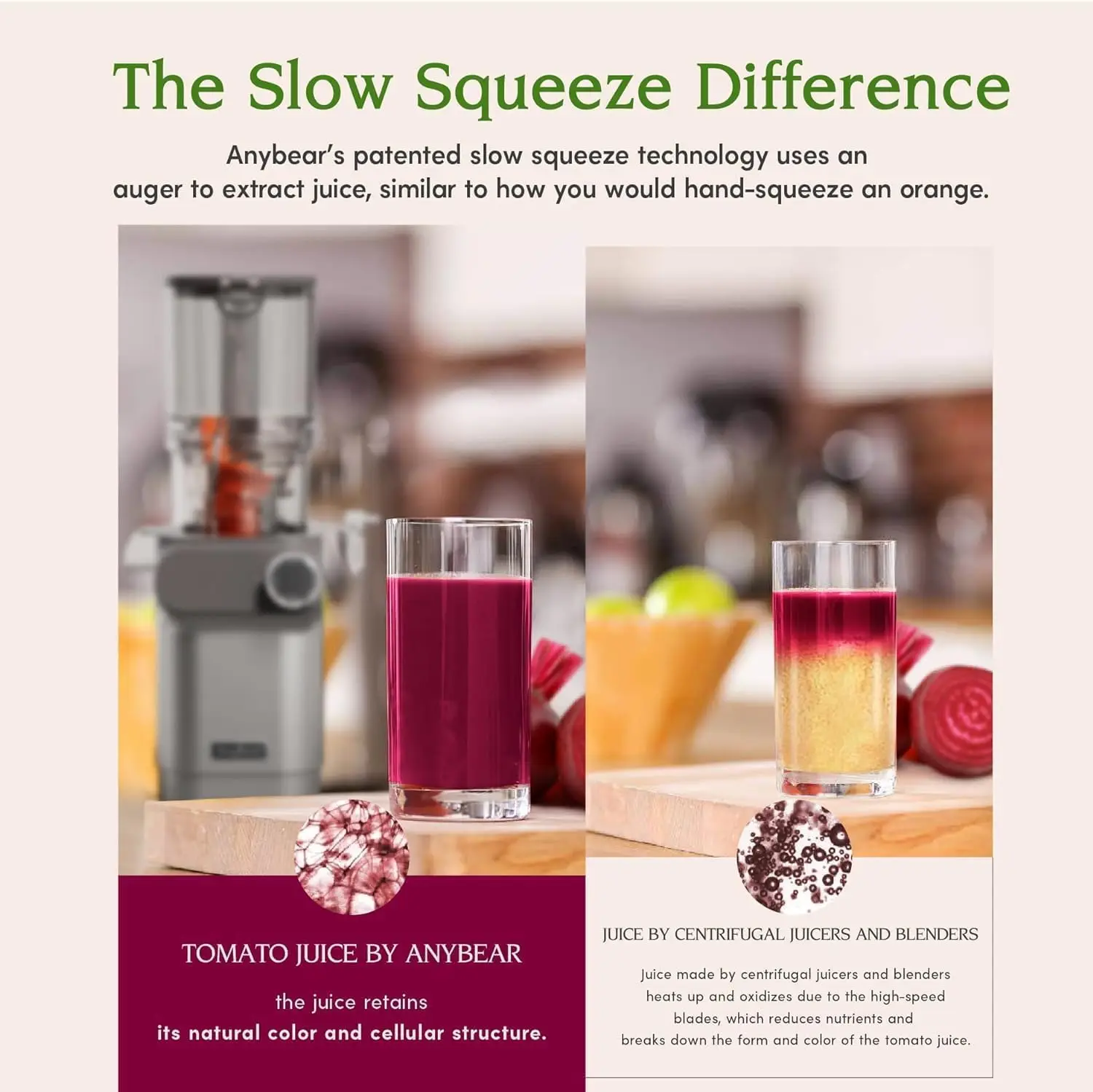 Presse Ju479, 200W Mastication lente Ju479 4.3 "Grande goulotte de rajeunissement Fit Fruits entiers 05/09/2018 | Amélioré m.com | Matériel Tritan