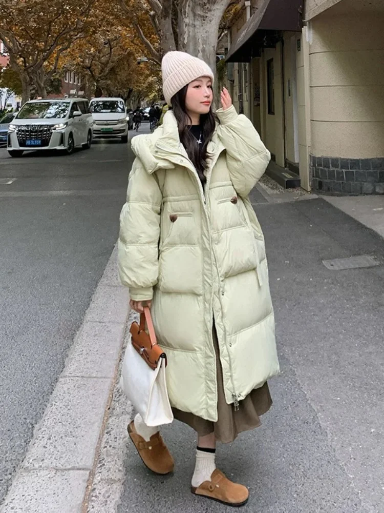 Winter New Down Jackets Women's Parker Thickened Windproof Warm Coats Down Korean Stylish Snow Hooded Female Puffer Coats