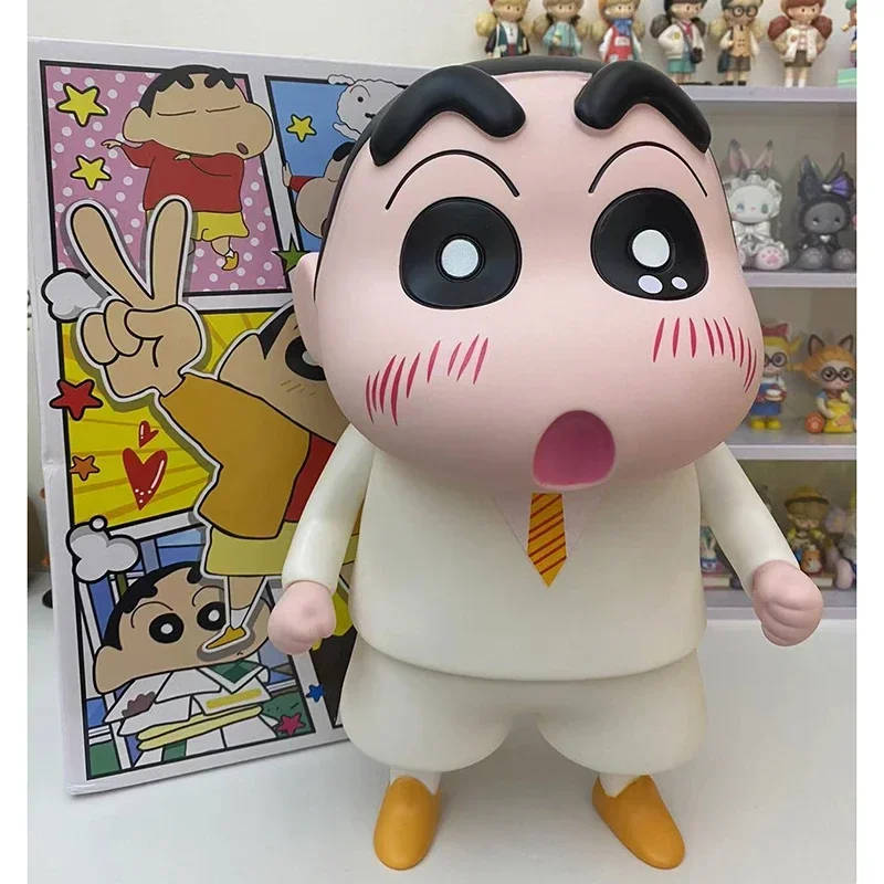 Crayon Shin-Chan Anime Action Figure Toys, Coleção Manga Boneca, Modelo de Ornamentos, Presente para Crianças, 42cm