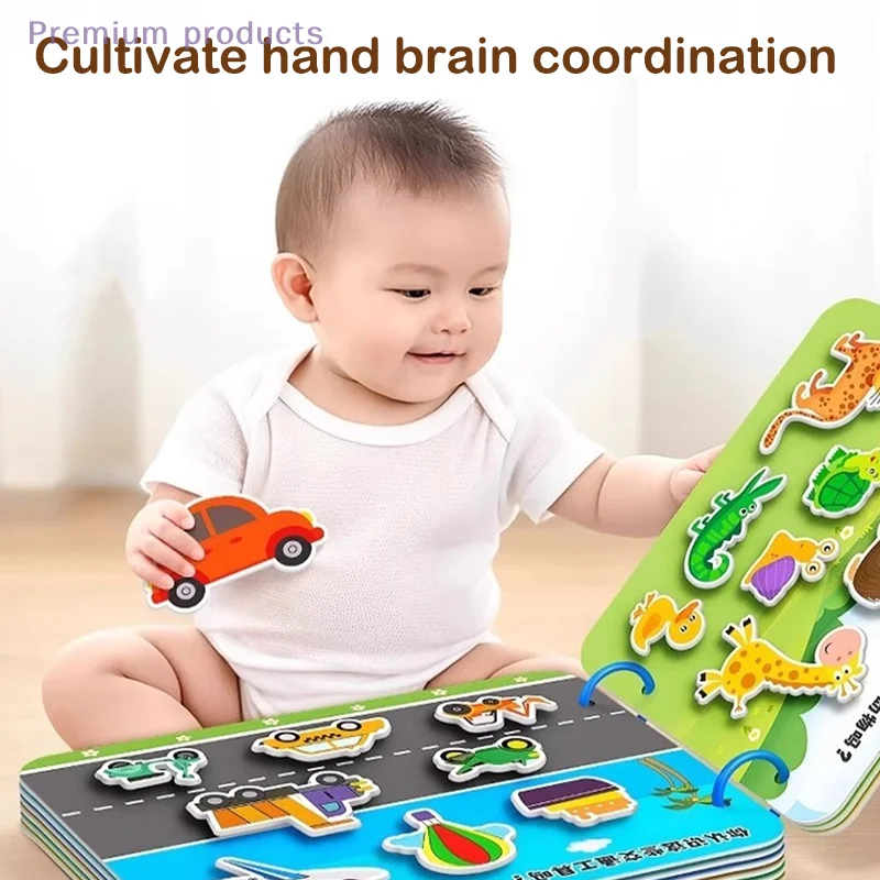 

1 шт., тихая книга Монтессори для раннего образования, занятая паста, сделай сам, головоломка, наклейка, игрушка для младенцев, многоразовый образовательный подарок для детей