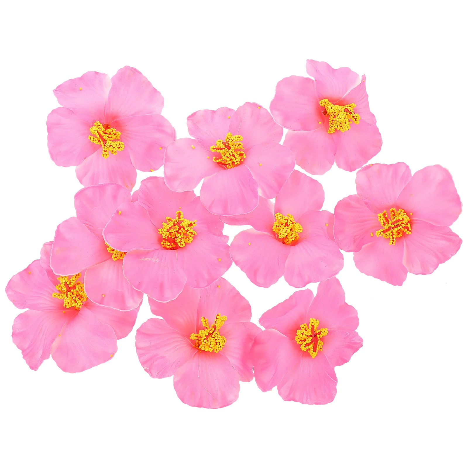 

10 Pcs Artificial Hibiscus Flower Flowers Hawaiian Faux Delicate Home Decor Eva for Vase Dried