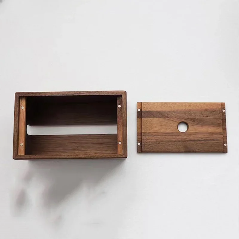 Wooden Tissue Box Rectangular Napkin Paper Towel Holder Car Tissue Holders Home Desktop Extractable Type Napkin Toilet Paper Box