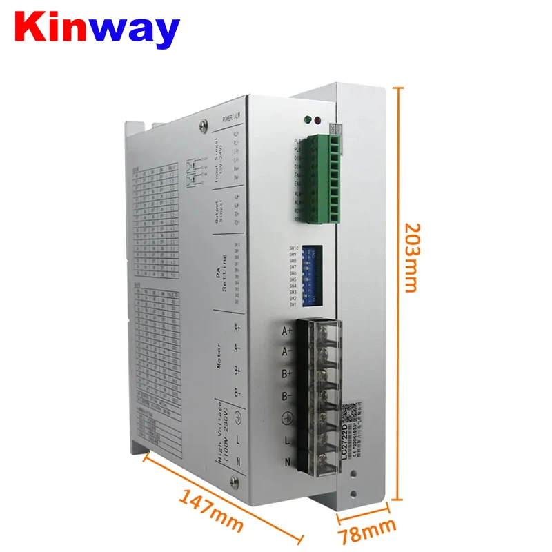 Kinway stepper motor driver 220V 7.0A LC3722D match for nema 34 nema 42 stepper motor for CNC machine