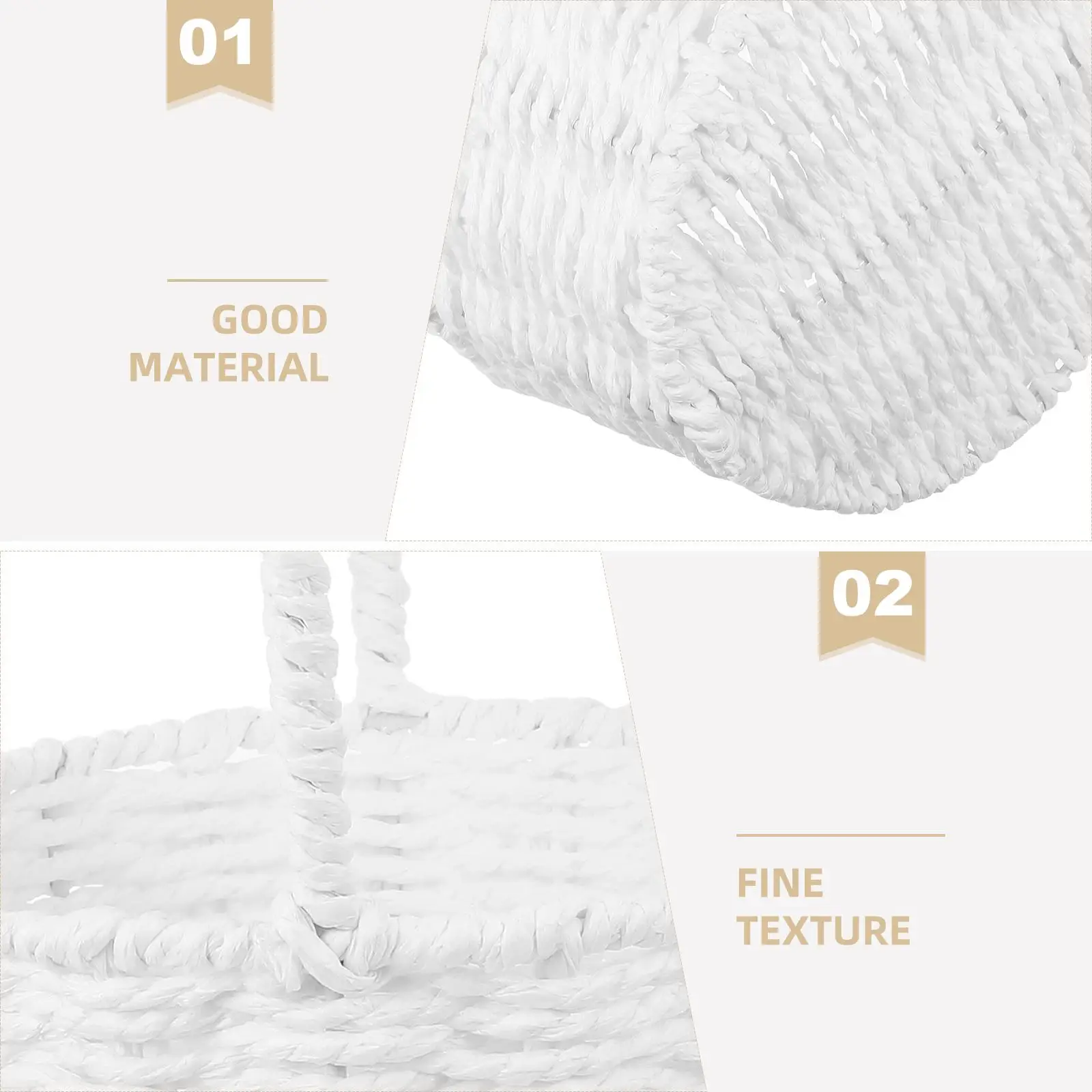 Ears Flower Basket Mini Woven Easter Storage Decorative Paper Rope Handmade Practical Aesthetics Small