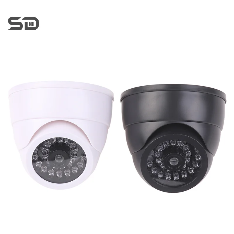 

High Quality Fake Security Camera Simulation Conch Camera Red Flashing LED Light Surveillance Security For Office Home