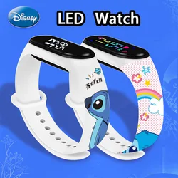 Disney Lilo & Stitch-reloj luminoso LED para niños, pulsera de silicona deportiva electrónica, resistente al agua, regalo de cumpleaños