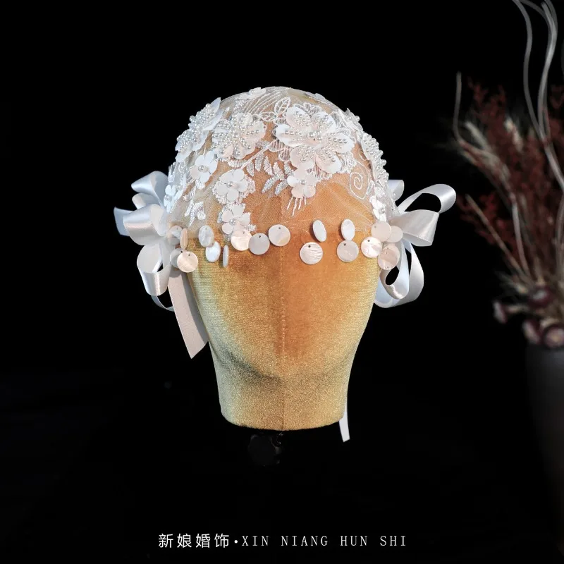 

Headdress High-end Bow Hair Hat Handmade Hat Wedding Photography Accessories