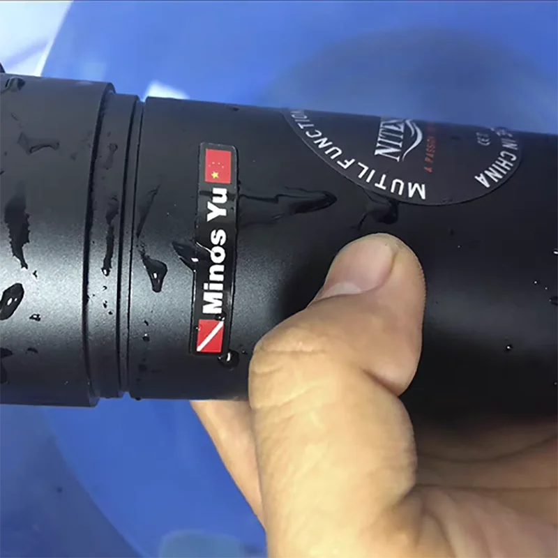 สติกเกอร์ชื่ออุปกรณ์ดำน้ำสติกเกอร์กันน้ำกันน้ำป้องกันแสงแดดสติกเกอร์ติดรถยนต์สะท้อนแสงสำหรับดำน้ำดำน้ำ