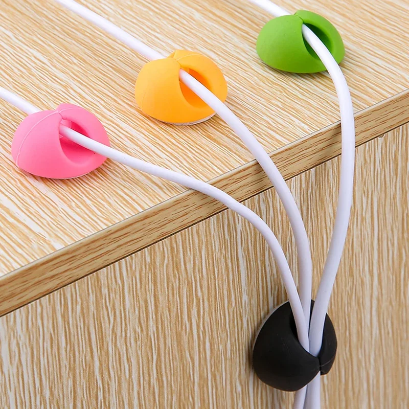 【Fast Delivery】Cable Management Cable Organizer Silicone Desktop Cable Storage For Charging Cables Earphone Wire Cord