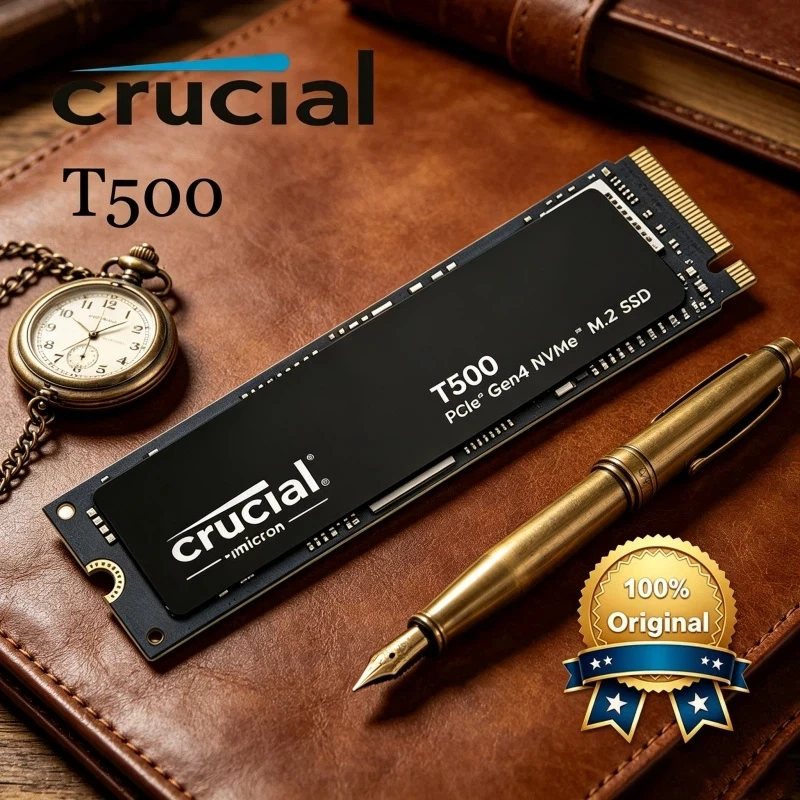 SSD Interno T500 1TB Gen4 NVMe M.2 7300MB/s para Jogos, para PS5, Laptop e PC CT1000T500SSD8 Original OEM Crucial