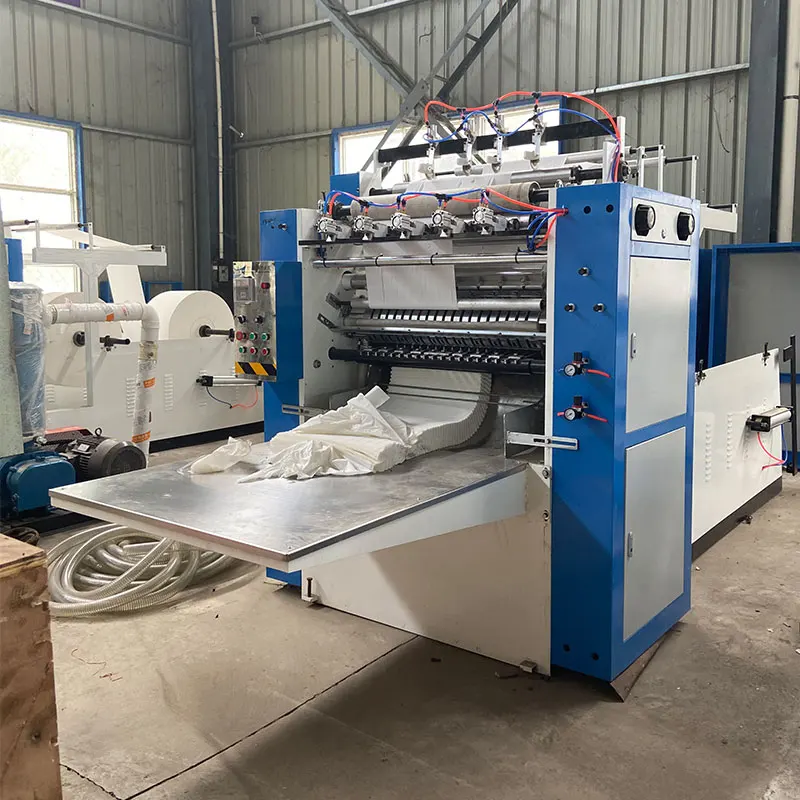 High Quality Soft Facial Tissue Folding Machine High Speed Small Tissue Paper Making Equipment 4 Lines Facial Paper Customized