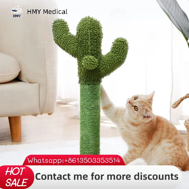 

Cute Cactus Pet Cat Tree Toy with Ball Scratching Post for Cat Kitten Climbing Mushroom Condo Protecting Furniture Fast Delivery