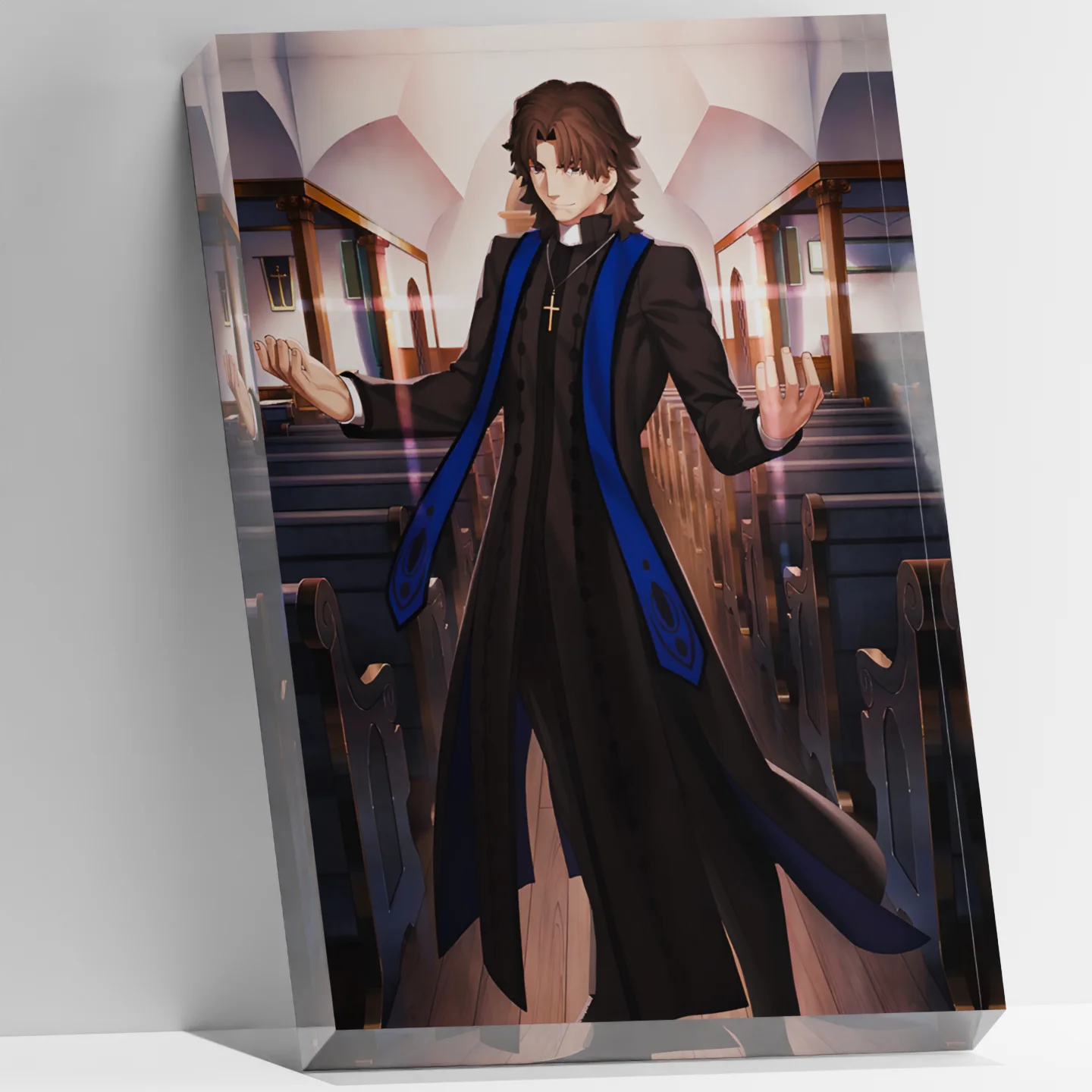 

Custom 3D Acrylic Block Fate Grand Order Kotomine Kirei Rasputin FGO Figure Cubo Holografico Print Your Image Desk Decor